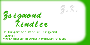 zsigmond kindler business card